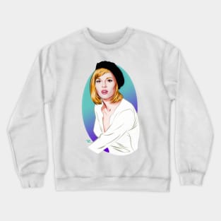 Faye Dunaway - An illustration by Paul Cemmick Crewneck Sweatshirt